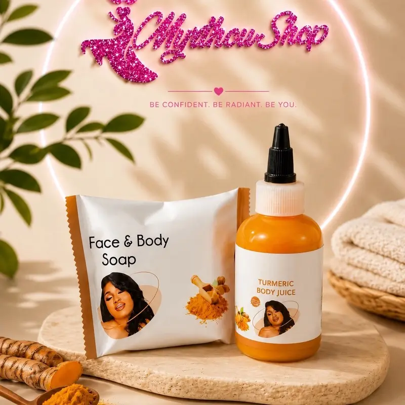 2 PCS Byenblan Turmeric SET-turmeric soap 7oz & turmeric smoothie- skin care