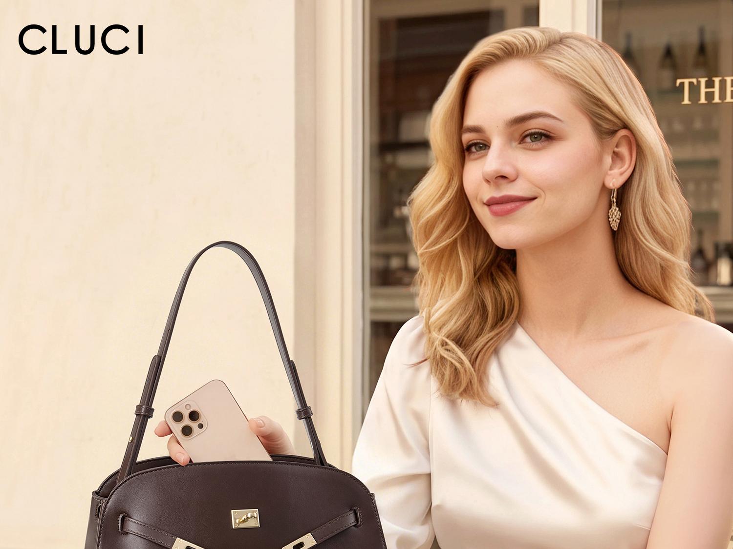 CLUCI BackToSchool Luxury Purses for Women, Water Repellent Shoulder Handbags with 2 Adjustable Straps, Vegan Leather Crossbody Bag,backpacks for school,cute backpacks for school,bookbag,school backpack