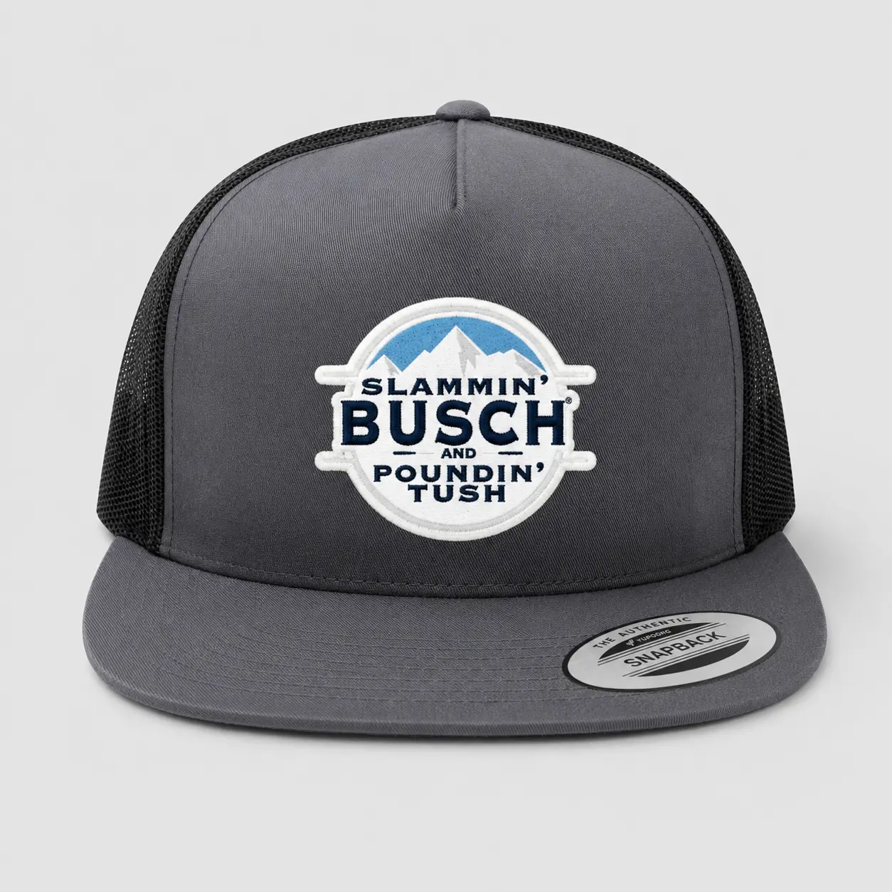 Slammin Busch Poundin Tush Hat Funny Trucker Hat for Men Country Concert Hat Beer Drinking Hat Flat Bill Snapback Fishing Hat Lake Life Hat Bachelor Party Gift