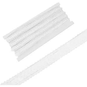 0.5 Inch x 10 Yards Sequin Ribbon Trim Flat Glitter Ribbon for Crafts Embellishments Costume Hats Dress Shoes Headband Sewing, White