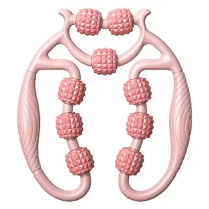 9 Wheels Muscle Roller Leg Massager for Thigh Arms Leg Waist Deep Tissue Relaxation Stretching Foam Roller for Athletes