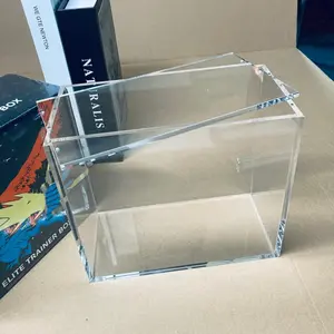 Clear Acrylic Display Box, 1 Count Desktop Display Box, Storage Box for Elite Trainer Box, Booster Box Sports Star Cards and Figures, Ideal Gift for Family and Friends, Trade Card Box