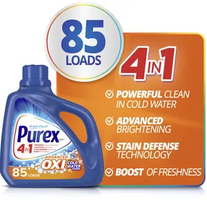 Purex Advanced Oxi Power Liquid Detergent, 128 fl oz, 85 Wash Loads