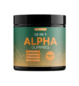 Alpha 10-in-1 Shilajit Gummies - Ashwagandha, Tongkat Ali, Maca - Zero Sugar, Vegan - Limited Edition Holiday Pack for Energy, Stamina & Focus - Black Friday & Cyber Monday Deal