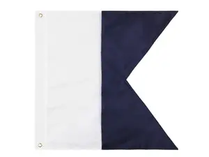 Handcrafted Model Ships Flag-24-A 24 in. Authentic Letter A Nautical Alphabet Navy Code Outdoor Use Signal Flag