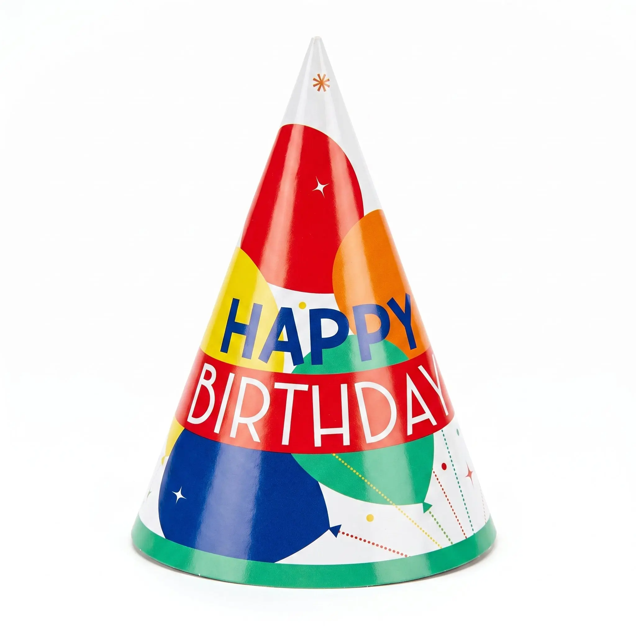 Colorful Balloon Festival Birthday Cone Hat