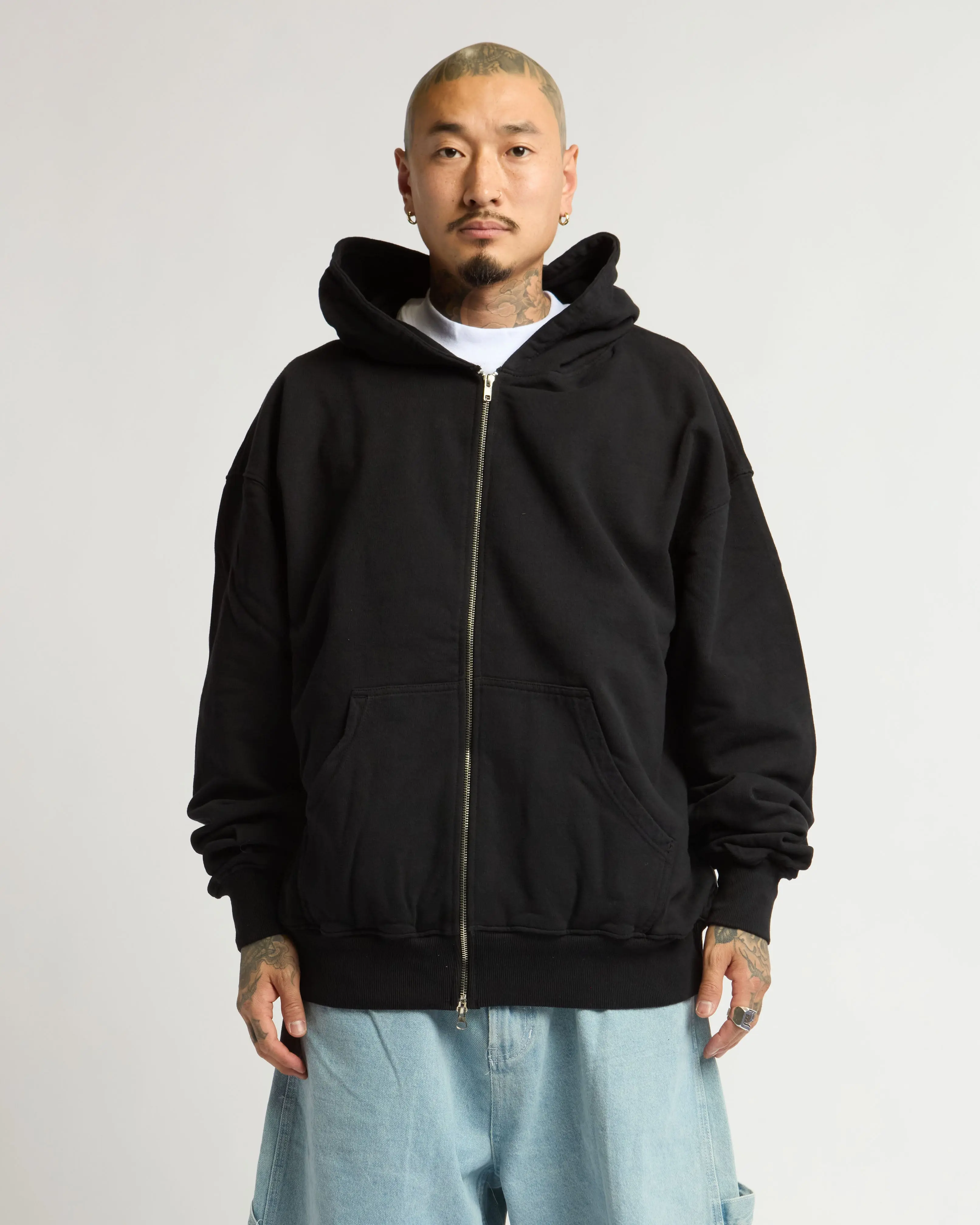 12.0oz Double Zip Garment Dye Hoodie