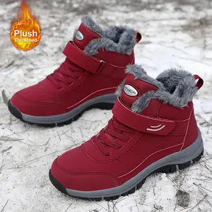 2025 New Women Plus size fleece and thickened snow sports shoes, casual mid-top snowshoes clearance sales womens shoes