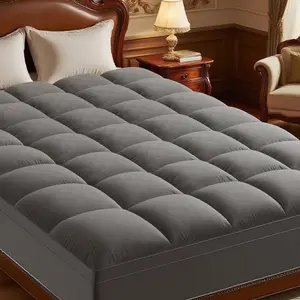 Luxury Cooling Gel Memory Foam Mattress Topper 800 GSM, Deep Pocket Fits 8–21 Inch, Extra Thick, Fluffy & Washable, Perfect for Sleep Support and Pressure Relief.