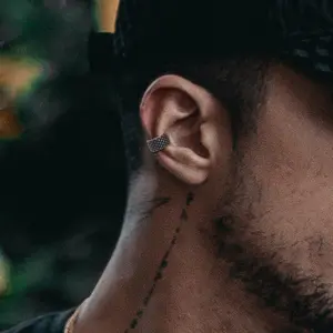 GTHIC Dragon Scale Ear Cuffs Punk Earrings for Men Stainless Steel