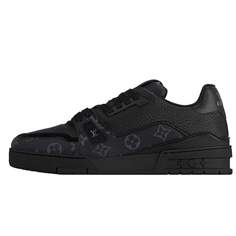 Men's Louis Vuitton Monogram Canvas Low-Top Lace-Up Sneakers - Round Toe, House White Footwear, Maison Mihara Verifiable with Credentials, Global Authentication Casual Trainer