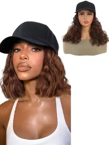 Women's Wavy Synthetic Hair Cap with Soft Wavy Curly Design, Heat Resistant Wig, Beginner-Friendly Heat Resistant Material, Perfect for Daily Wear, One Piece Set, Curly Hair Wigs