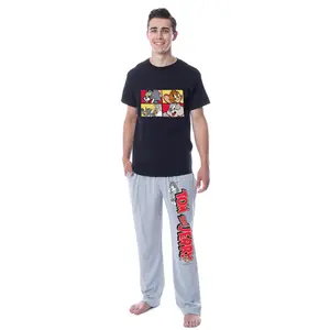 Tom And Jerry Men's Classic Characters Logo Sleep Pajama Set