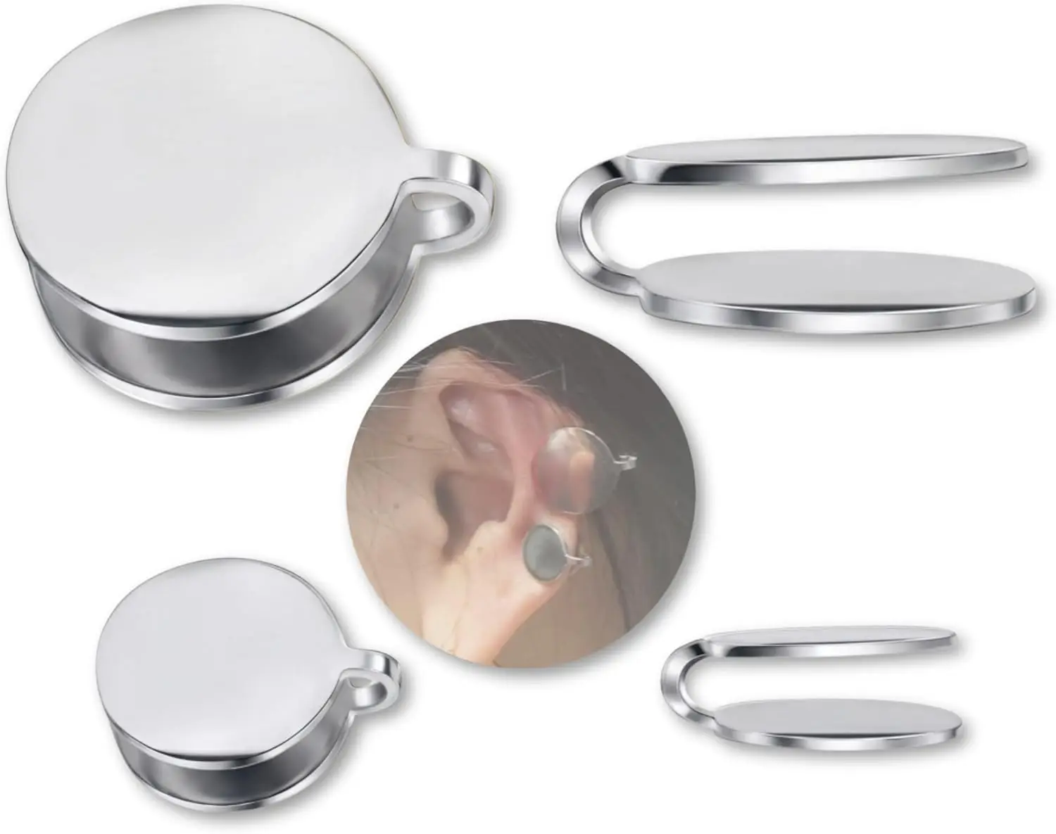 Keloid Pressure Earring Set for Women and Men| Clip on Compression Earrings for Swelling| Acupressure Earrings for Her