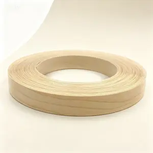 Preglued Wood Veneer Edge Banding 7/8 Inch x 50 Ft Roll, Iron on with Hot Melt Adhesive, Flexible Wood Tape Sanded to Perfection, Easy Application Wood Edging for DIY Projects, Smooth Finish, Long Length Roll, Indoor Use Only
