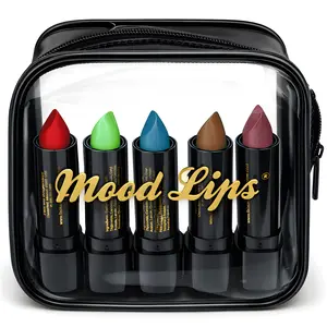 Mood Lips Color Changing Lipstick | 5 Pack | Long Lasting Lip Stain Effect | 12 Hour Wear | Magic pH Tint | Aloe Vera Hydrating & Moisturizing | Made in USA |