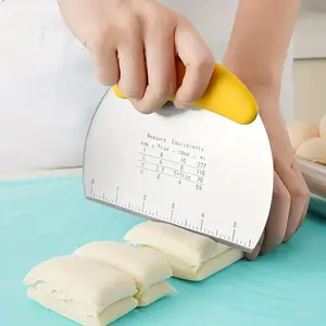 1pc, Stainless Steel Dough Scraper, Dough Cutter, Pastry Chopper, Baking Tools, Kitchen Gadgets, Kitchen Accessories