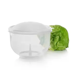 Super Crisp-It Lettuce Keeper Container Bowl 3 Qt Clear Dome Seal Spiked Insert for Fresh Leafy Greens in Refrigerator