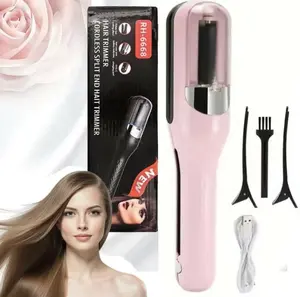 Renhui Cordless Split End Trimmer Hair Clipper, 2-in-1 Rechargeable Hair Cutting Tool, Easy Styling, Suitable for Home and Travel