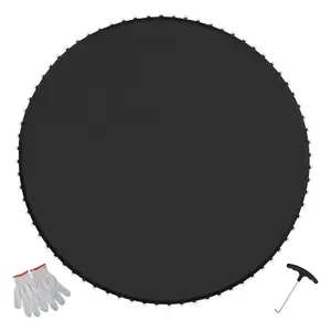 【Summervibes】VEVOR Replacement Trampoline Mat,  Jumping Mat Fits 14ft Frame, Universal Jumping Mat for 14ft Round Trampoline, Reinforce UV-Resistant Mat with Spring Tool & Durable V-Rings, Fit 6.5"-7" Spring Length