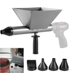 Electric Mortar Injection Gun, Portable Cement Grout Machine, Reusable Brick Mortar Pointing Tool, Includes 4 Nozzles, No Drill Required