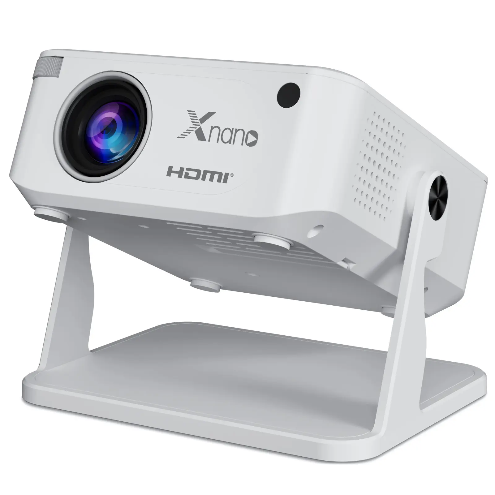 HA109 Mini Projector with Built-in Wi‑Fi and Bluetooth Apps, Smart Projector supporting 4K/FHD, 270° adjustable keystone correction, compatible with HDTV/laptop/PS5, a great Christmas gift choice