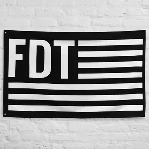 FDT Flag, Anti-Trumpp flag, Resist Trumpp, Black flag with FDT