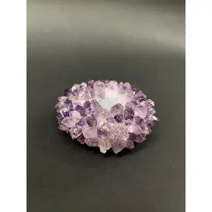 Glued Gemstone Candle Holder