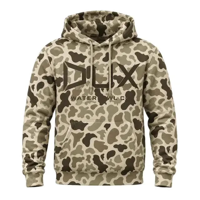 DUX Camo Midweight Hoodie, Camo Hoodie For Men, Breathable Camo Print – Original Hunting Style Tee for Men & Women
