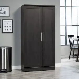 Sauder HomePlus 2 Door Storage Cabinet with Adjustable Shelves & Swing-Out Door for Organized Home Office & Laundry Room