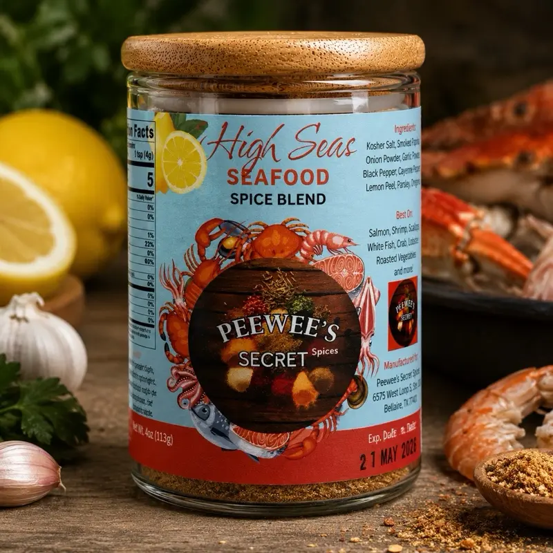 Peewee’s Secret Spices High Seas Seafood Spice Blend | Cajun Style