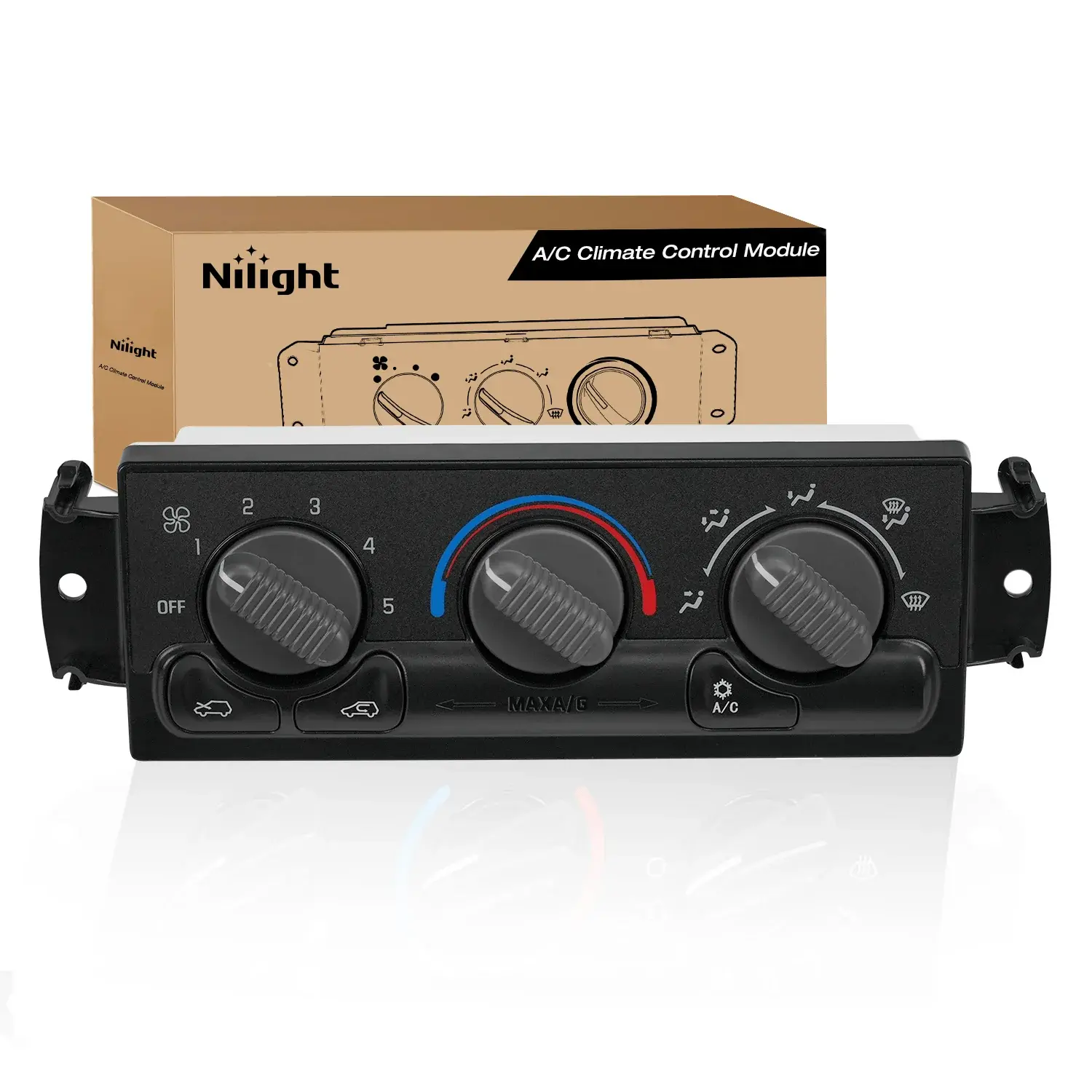 Nilight A/C Heater Climate Control Module Switch Panel Compatible with 1999 2000 2001 2002 Silverado Sierra 2000-2002 Suburban/Tahoe/Yukon XL Truck Replacement Air Conditioning Control Module Car Air Conditioner, 11 Pins, A/C Heating #SummerVibes,summervi