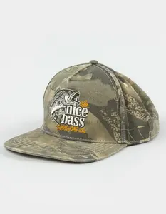 Nice Bass Snapback Hat, Camoflauge