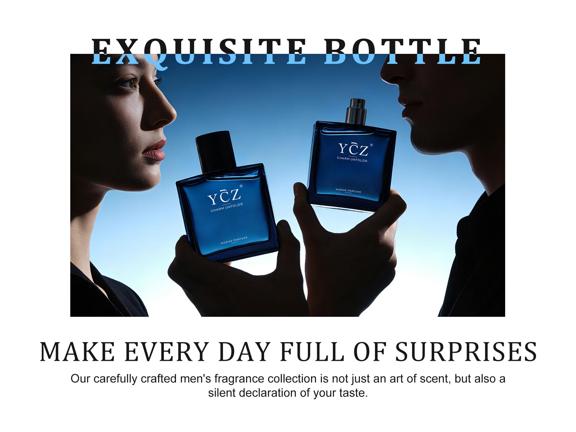 YCZ Midnight Marine Eau De Parfum 50ml Unisex | Aromatic Aquatic Ocean Fresh Woody Perfume with Bergamot Coconut Amber | Long Lasting Luxury Arabian Fragrance for Men Women | Premium Gift