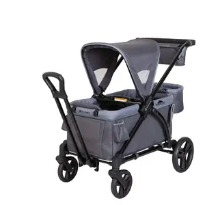 Baby Trend® Expedition® 2-in-1 Compact Foldable Stroller Wagon PLUS w/ Extra Large Ratcheting Canopy