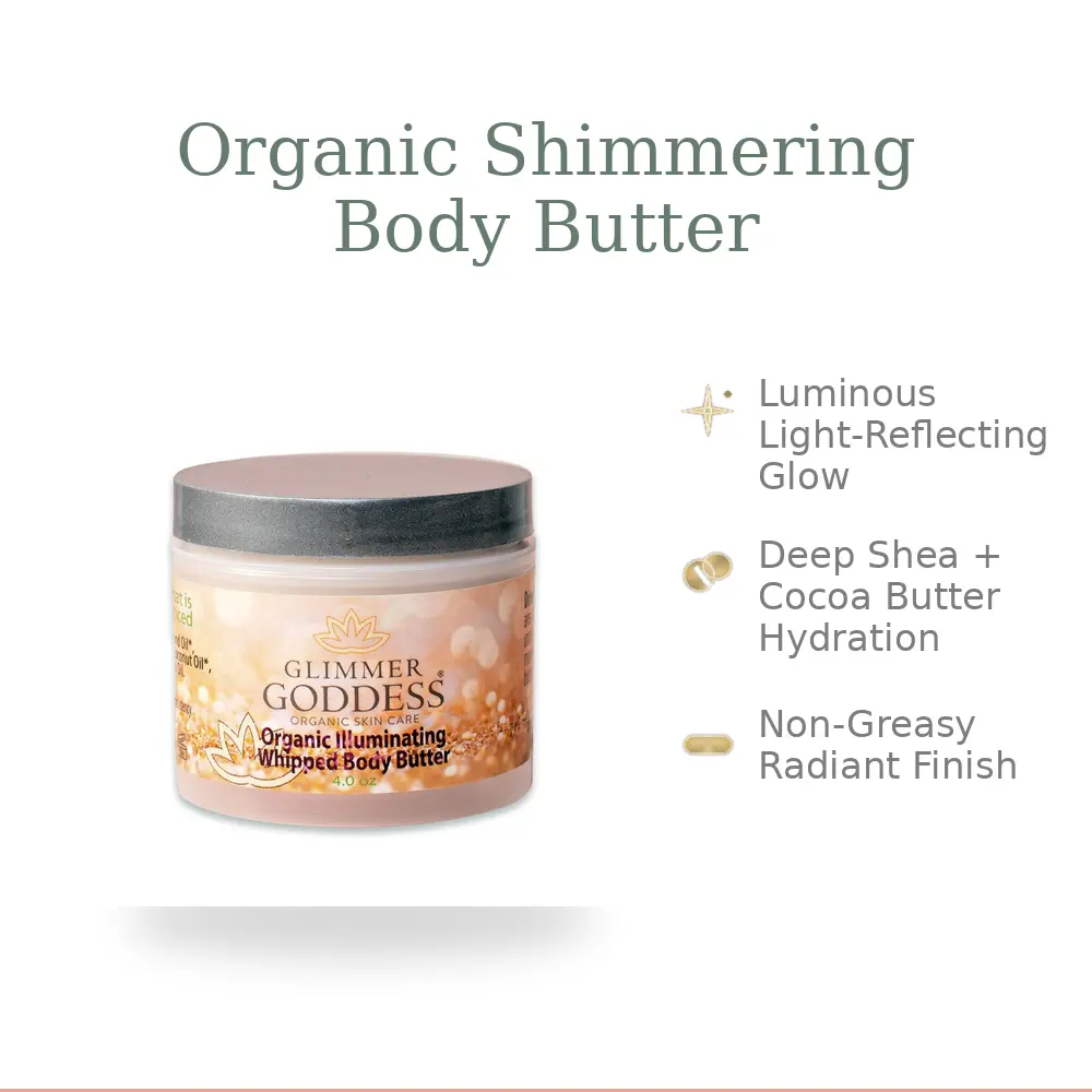 Organic Shimmer Body Butter – Radiant, Deep Hydration