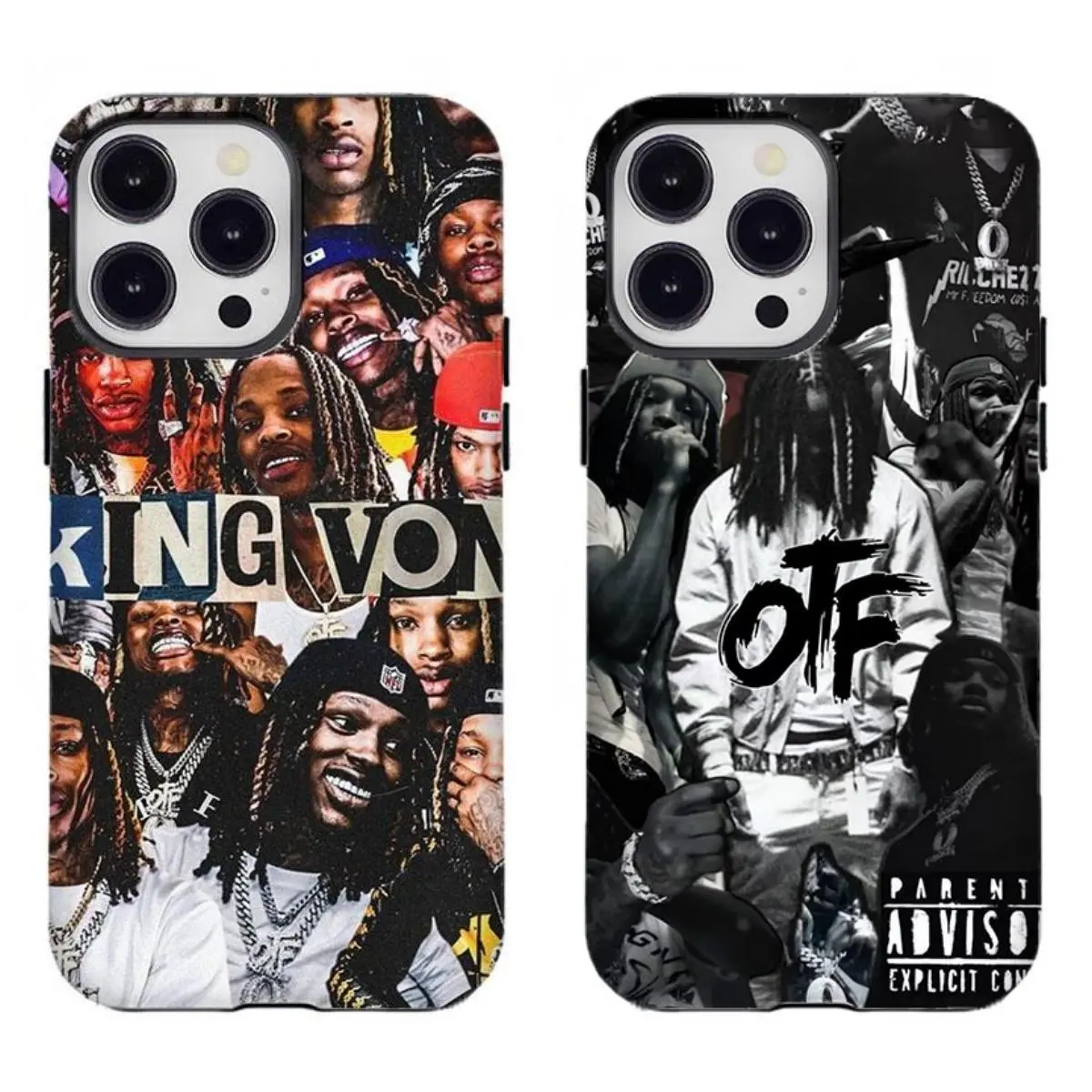 Edgy K-King Von Phone Case Trendy Drill Rap Phone Case Compatible for iPhone 17 Promax 16 15 14 13 12 11 and for Samsung S21-S25 Perfect Gift for Music Fans Her/Him Smartphone Custom