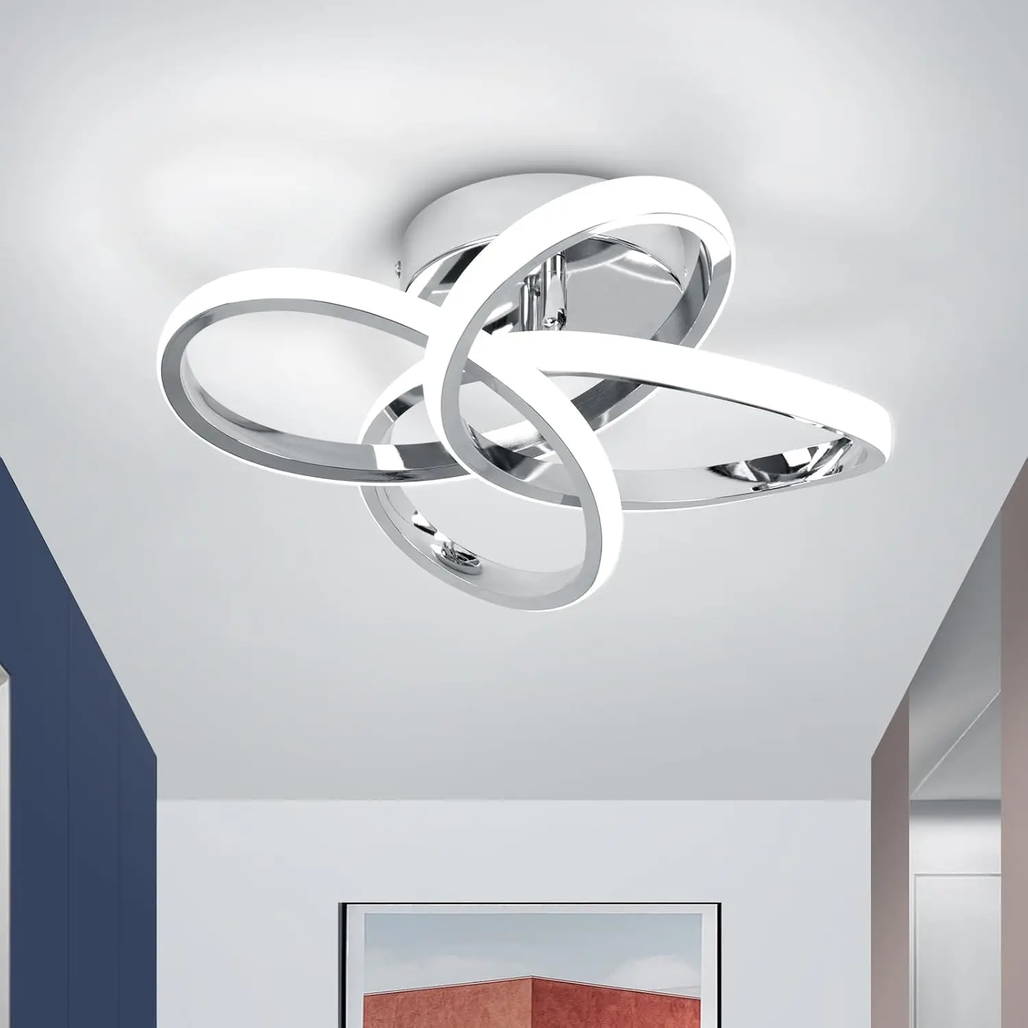 Modern LED Ceiling Light, Adjustable Color Temperature 3000k/4000k/6000k, Energy Efficient, Easy Installation, Ideal for Home Decor, Interior Led Lights, Led Lights Bedroom