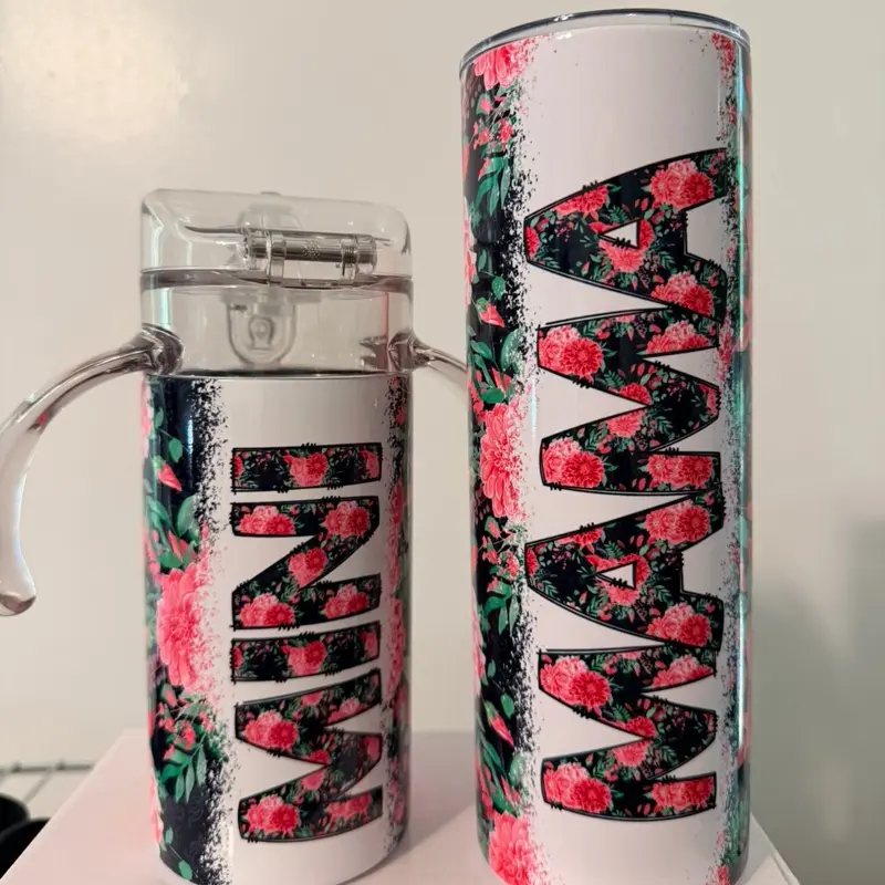 Mama/mini flower tumbler set