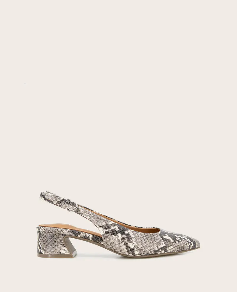 GENTLE SOULS - Georgia Snake Slingback Heel