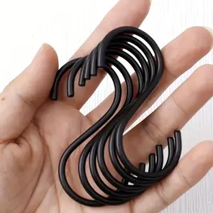 S-shaped Wall Mounted Hook, 6/12pcs Multifunctional Heavy Duty Durable Sturdy Metal Hook, Home Storage Organizer for Home & Kitchen & Bathroom