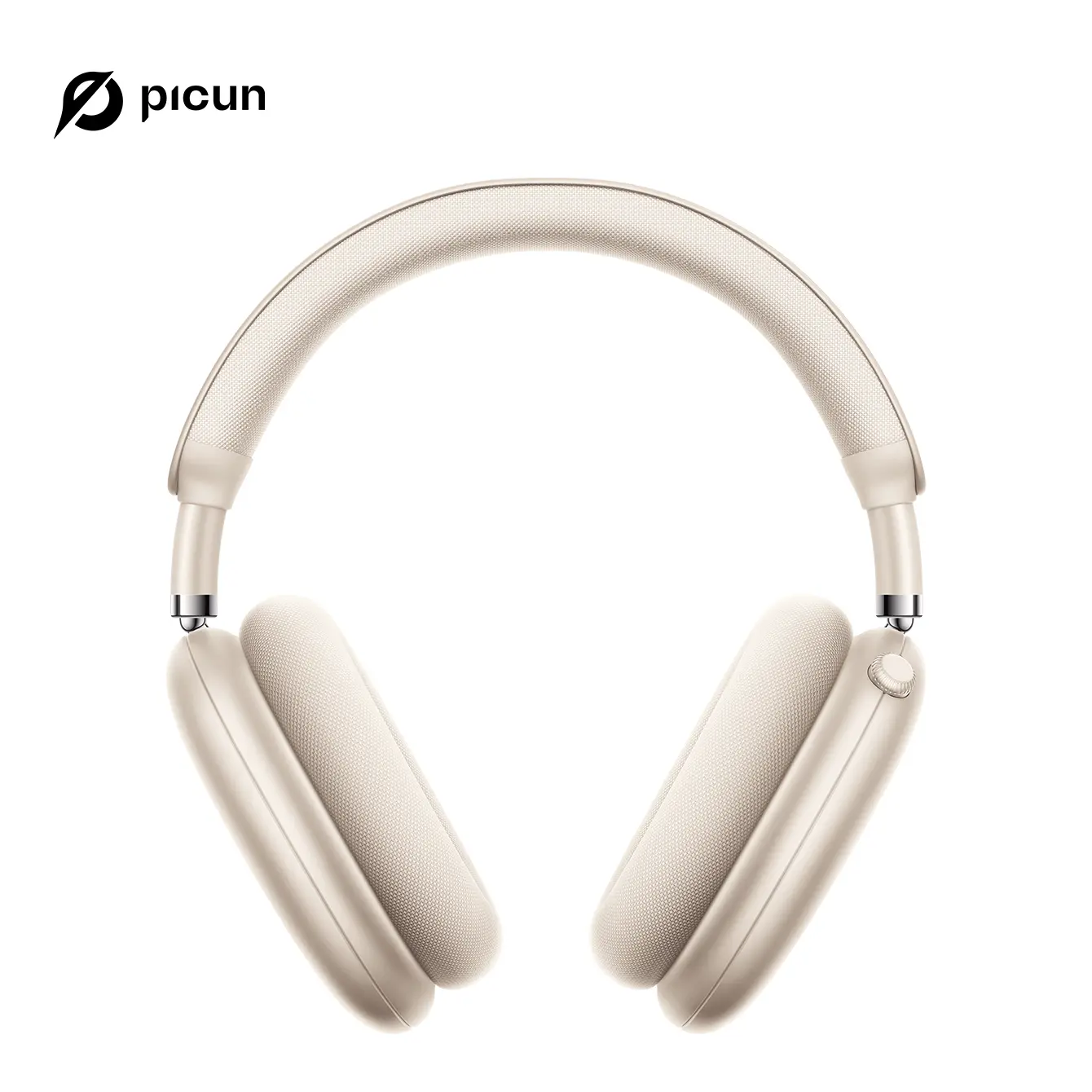 Picun F8 Pro Over-Ear Active Noise Canceling Wireless Headphones - 52dB ANC, Detachable Fabric Ear Cups, Bluetooth 5.4, Seamless Dual-Device Pairing, Cable Charging, Oval Design, iPhone/Android Compatible, Durable Audio Headset, Ideal Christmas Gift