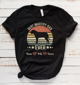 Customized Mastiff Shirt  English Mastiff Dad Tee, Dog Gift For Men