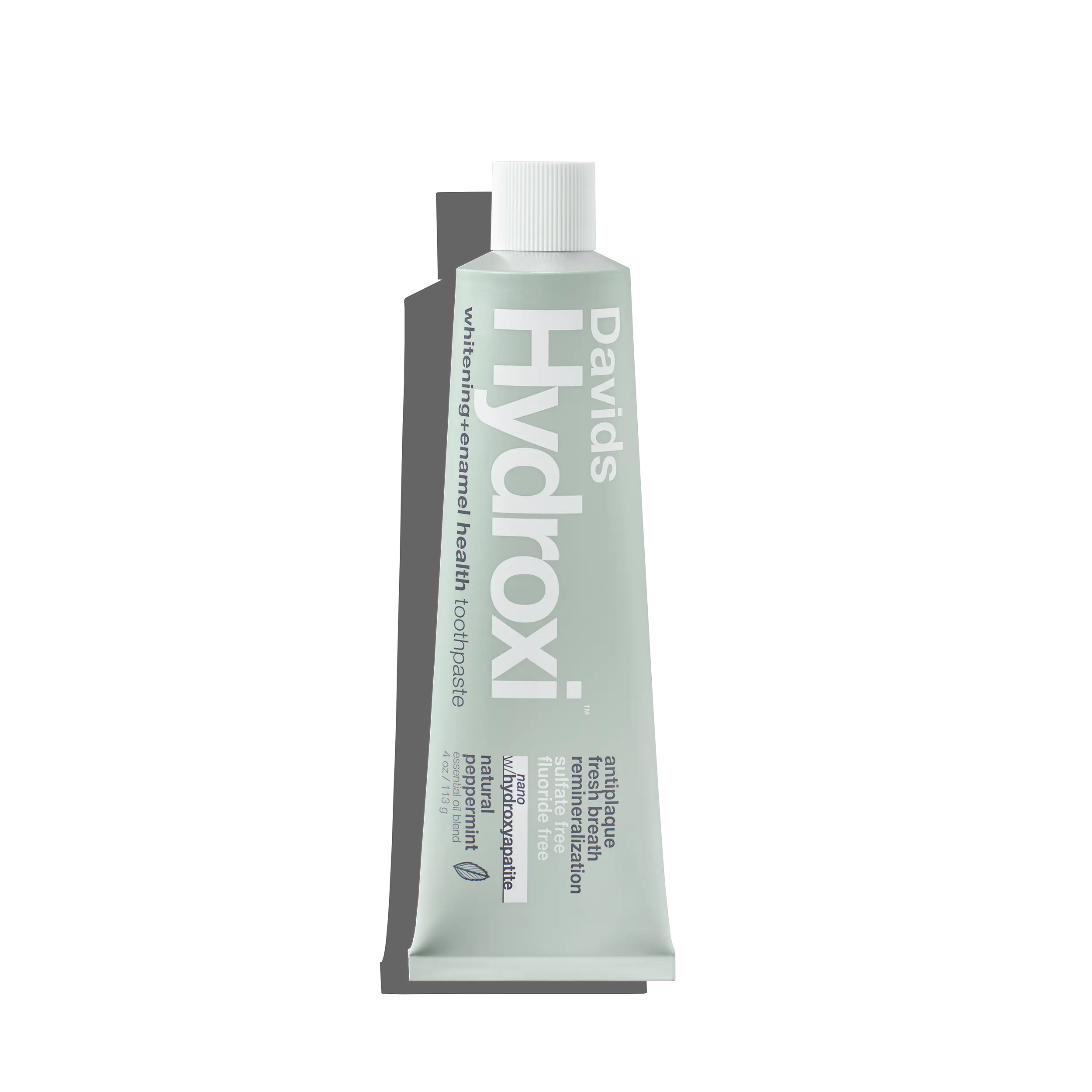 Davids Hydroxi™ Premium Peppermint Oral Toothpaste - Nano Hydroxyapatite Formula, Teeth Whitening, Plaque Defense, Gum Health Support