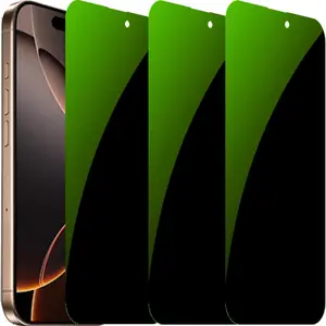 Tempered Glass Phone Screen Protector, 3 Counts Anti-spy Phone Screen Protective Film, Phone Accessories Compatible with iPhone 15 14 13 12 Smartphone