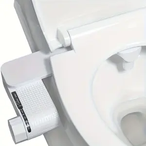 Self-Cleaning Dual Nozzle Clear Rear Bidet Attachment For Toilet - Adjustable Water Pressure - Easy Installation - Hygienic Toilet Accessories