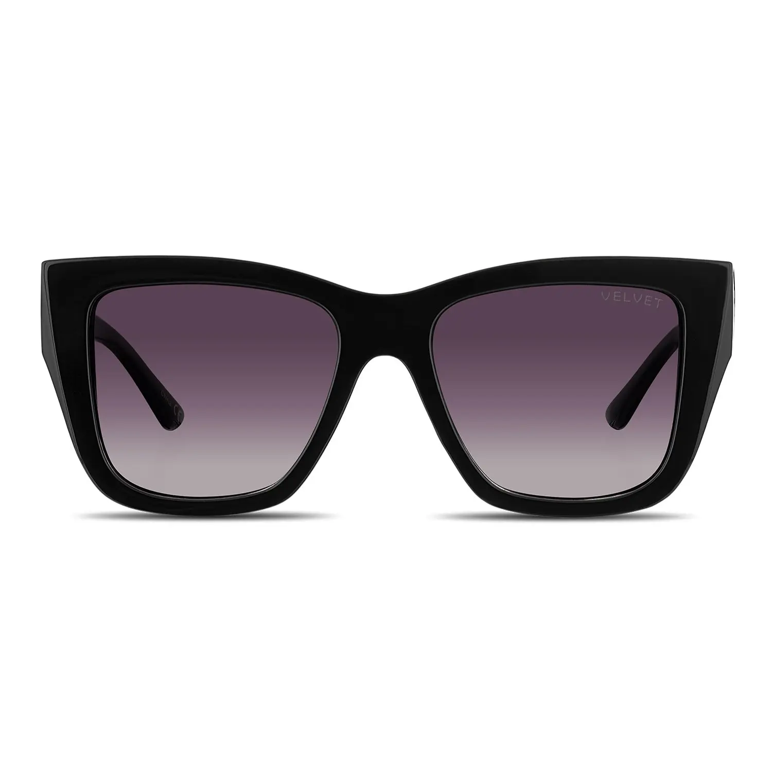 Velvet Eyewear Marsha Women's Sunglasses V765BK05 Black Frame Grey Fade Lenses 100% UV Protection Medium Size