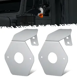 Partsam Glass Watermelon Light Mirror Turn Signal Angled Stainless Steel Bracket Holder 2PC Partsam Glass Watermelon Light Mirror Turn Signal Angled Stainless Steel Bracket Holder 2PC