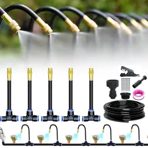 360° Curved Garden Automatic Irrigation System, 2025 Upgrade Drip Irrigation System Kits, Garden Grid Watering Sprinkler System DIY Irrigation Set for Greenhouse Yard Lawn Raised Garden Bed (16.4 FT) Leiteea