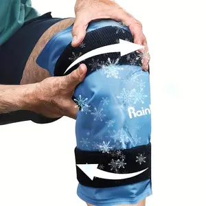 Rainbow Ice Pack for Knee Pain Relief, Reusable Gel Ice Wrap for Leg Injuries, Swelling, Knee Replacement Surgery, Cold Compress Therapy for Arthritis, Meniscus Tear and ACL Blue